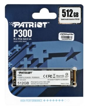 SSD Patriot P300 M.2 PCI-Ex4 NVMe 512GB 1,7GB/s SSD Patriot P300 M.2 PCI-Ex4 NVMe 512GB 1,7GB/s