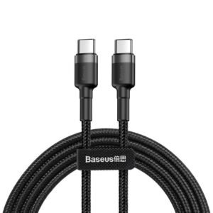 Kabel Baseus CATKLF-GG1 (USB typu C M - USB typu C M; 1m; kolor szaro-czarny) Kabel Baseus CATKLF-GG1 (USB typu C M - USB typu C M; 1m; kolor szaro-czarny)