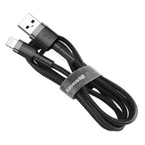 Kabel Baseus CALKLF-CG1 (Lightning M - USB 2.0 M; 2m; kolor szaro-czarny) Kabel Baseus CALKLF-CG1 (Lightning M - USB 2.0 M; 2m; kolor szaro-czarny)