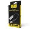 GEMBIRD KARTA SIECIOWA USB 3.1 + TYPE-C DO LAN 2.5GB/S SZARY