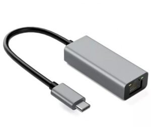 Adapter aluminiowy RJ45 do USB Typ-C 10/100/1000 Mb/s Adapter aluminiowy RJ45 do USB Typ-C 10/100/1000 Mb/s