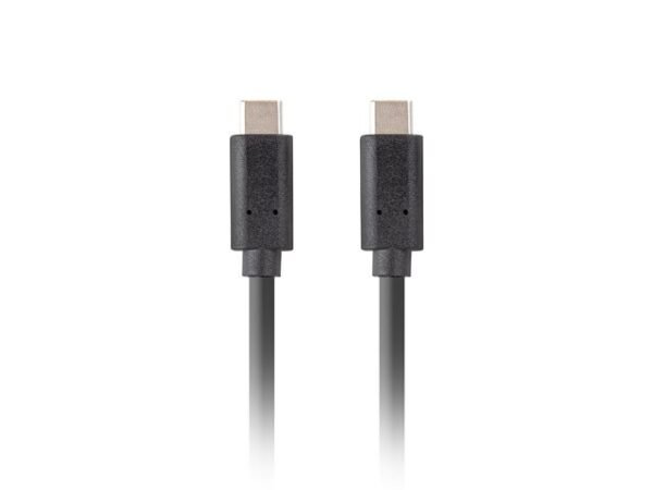 LANBERG KABEL USB-C M/M 3.2 GEN2 1M 10GB/S PD100W CA-CMCM-32CU-0010-BK LANBERG KABEL USB-C M/M 3.2 GEN2 1M 10GB/S PD100W CA-CMCM-32CU-0010-BK