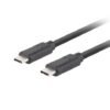LANBERG KABEL USB-C M/M 3.2 GEN2 1M 10GB/S PD100W CA-CMCM-32CU-0010-BK LANBERG KABEL USB-C M/M 3.2 GEN2 1M 10GB/S PD100W CA-CMCM-32CU-0010-BK
