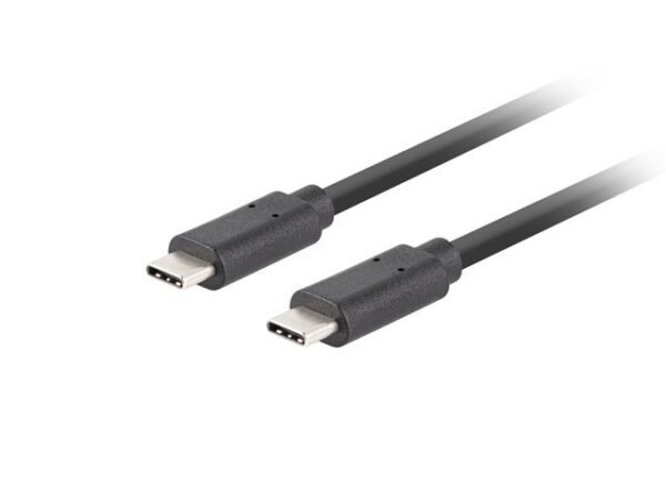LANBERG KABEL USB-C M/M 3.2 GEN2 1M 10GB/S PD100W CA-CMCM-32CU-0010-BK LANBERG KABEL USB-C M/M 3.2 GEN2 1M 10GB/S PD100W CA-CMCM-32CU-0010-BK