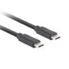 LANBERG KABEL USB-C M/M 3.2 GEN2 1M 10GB/S PD100W CA-CMCM-32CU-0010-BK LANBERG KABEL USB-C M/M 3.2 GEN2 1M 10GB/S PD100W CA-CMCM-32CU-0010-BK