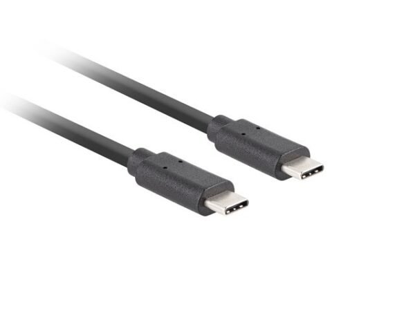 LANBERG KABEL USB-C M/M 3.2 GEN2 1M 10GB/S PD100W CA-CMCM-32CU-0010-BK LANBERG KABEL USB-C M/M 3.2 GEN2 1M 10GB/S PD100W CA-CMCM-32CU-0010-BK