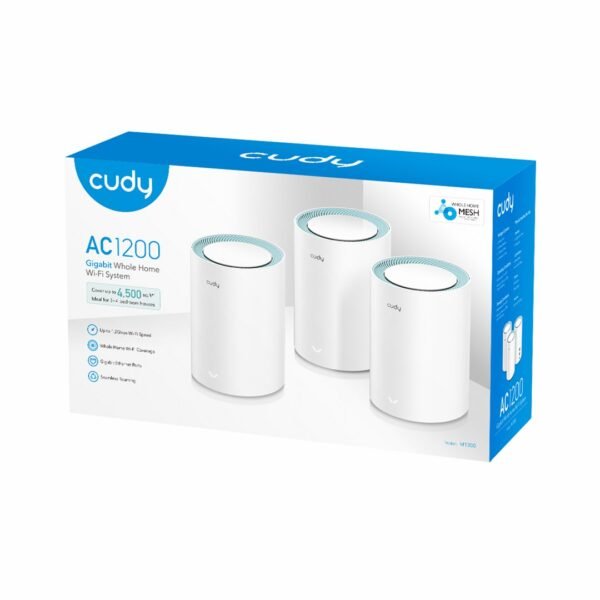 Cudy M1300(3-Pack) | Mesh, WiFi 5, 2,4GHz/5GHz,