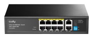 Switch CUDY FS1010PG 8-Port 10/100M PoE+ 120W 2xGbE Uplink Switch CUDY FS1010PG 8-Port 10/100M PoE+ 120W 2xGbE Uplink