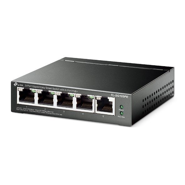 SWITCH TP-Link TL-SG105PE, 5 portów RJ45 10/100/1000 Mb/s, 4 porty PoE+ SWITCH TP-Link TL-SG105PE, 5 portów RJ45 10/100/1000 Mb/s, 4 porty PoE+