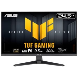 ASUS TUF Gaming Series 5 - VG257Q5A Gaming Monitor – 24.5-inch, Full HD(1920x1080), 200Hz, ELMB SYNC, 0.5ms GTG (min.), Stereo speaker, DisplayWidget Center, Gaming AI, FreeSync Premium ASUS TUF Gaming Series 5 - VG257Q5A Gaming Monitor – 24.5-inch, Full HD(1920x1080), 200Hz, ELMB SYNC, 0.5ms GTG (min.), Stereo speaker, DisplayWidget Center, Gaming AI, FreeSync Premium