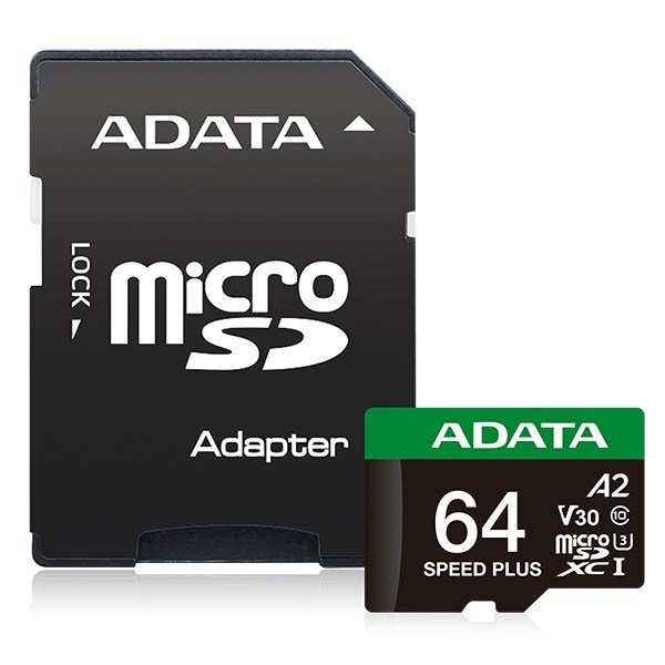 ADATA Speed Plus MicroSDXC 64 GB Class 3 UHS-I/U3 A2 V30