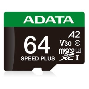 ADATA Speed Plus MicroSDXC 64 GB Class 3 UHS-I/U3 A2 V30 ADATA Speed Plus MicroSDXC 64 GB Class 3 UHS-I/U3 A2 V30