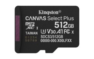 KINGSTON microSDXC 512GB Canvas Select Plus 3 + ADP KINGSTON microSDXC 512GB Canvas Select Plus 3 + ADP