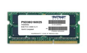 Pamięć Patriot Memory Signature PSD38G16002S (DDR3 SO-DIMM; 1 x 8 GB; 1600 MHz; CL11) Pamięć Patriot Memory Signature PSD38G16002S (DDR3 SO-DIMM; 1 x 8 GB; 1600 MHz; CL11)