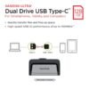 Pendrive SanDisk Ultra SDDDC2-128G-G46 (128GB; USB 3.1, USB-C; kolor czarny)