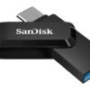 Pendrive SanDisk Ultra Dual GO SDDDC3-128G-G46 (128GB; USB 3.0, USB-C; kolor czarny)