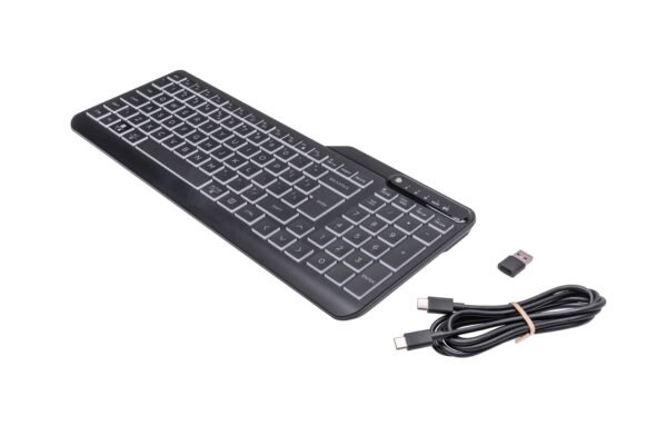 Klawiatura HP 400 Backlit Wired Keyboard przewodowa czarna 7N7C0AA