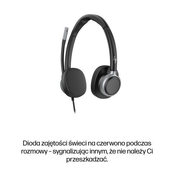 Słuchawki przewodowe HP Poly Mission 625 Stereo USB Wired Headset Słuchawki przewodowe HP Poly Mission 625 Stereo USB Wired Headset