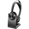 POLY Zestaw słuchawkowy Voyager Focus 2 z certyfikatem Microsoft Teams USB-C-C + przejściówka USB-C/A + podstawka ładująca /Retail