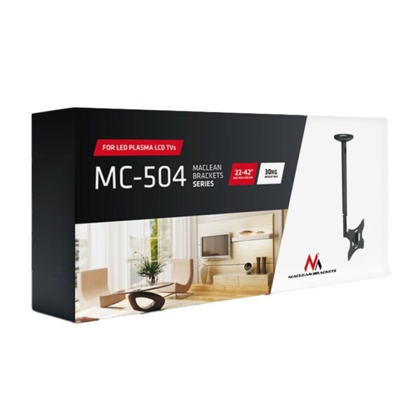 Uchwyt sufitowy do telewizora Maclean MC-504B (Obrotowy, sufitowy, Uchylny; 23" - 42"; max. 30kg)
