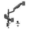 ERGO OFFICE UCHWYT / WIESZAK NA 2 MONITORY, SPRĘŻYNA GAZOWA, 17"-32", 1-10KG, CZARNY MAT, ER-692 B