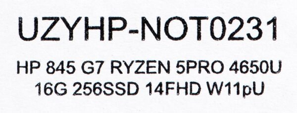 HP EliteBook 845 G7 AMD RYZEN 5 PRO 4650U 16GB 256GB SSD 14" FHD (US QWERTY) Win11pro + zasilacz UŻYWANY